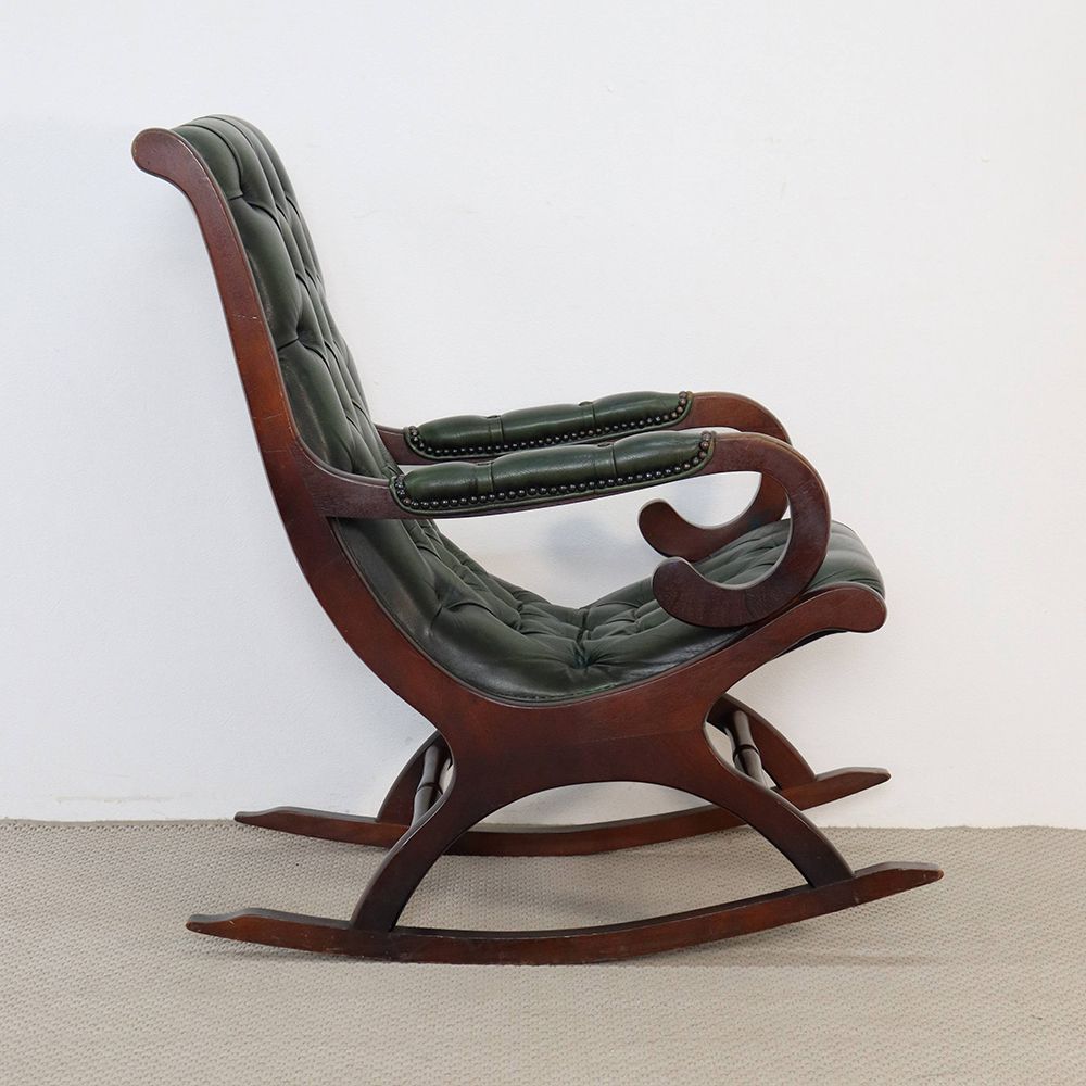 オシャレな革張りチェア♪ ロッキングチェア VC108-264