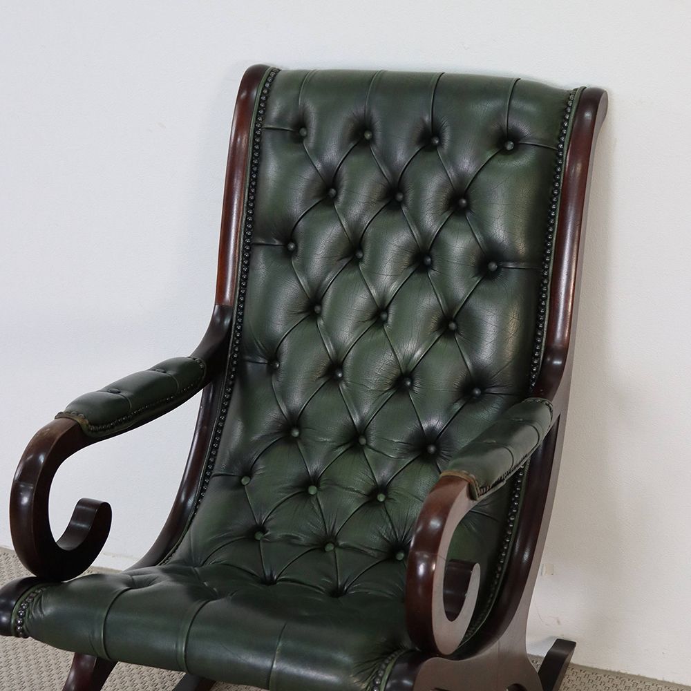 オシャレな革張りチェア♪ ロッキングチェア VC108-264