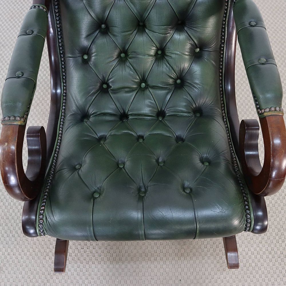 オシャレな革張りチェア♪ ロッキングチェア VC108-264