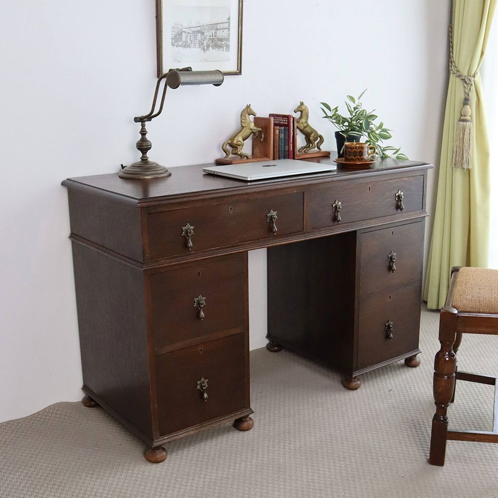 オシャレな把手がアクセント♪ デスク VC109-081