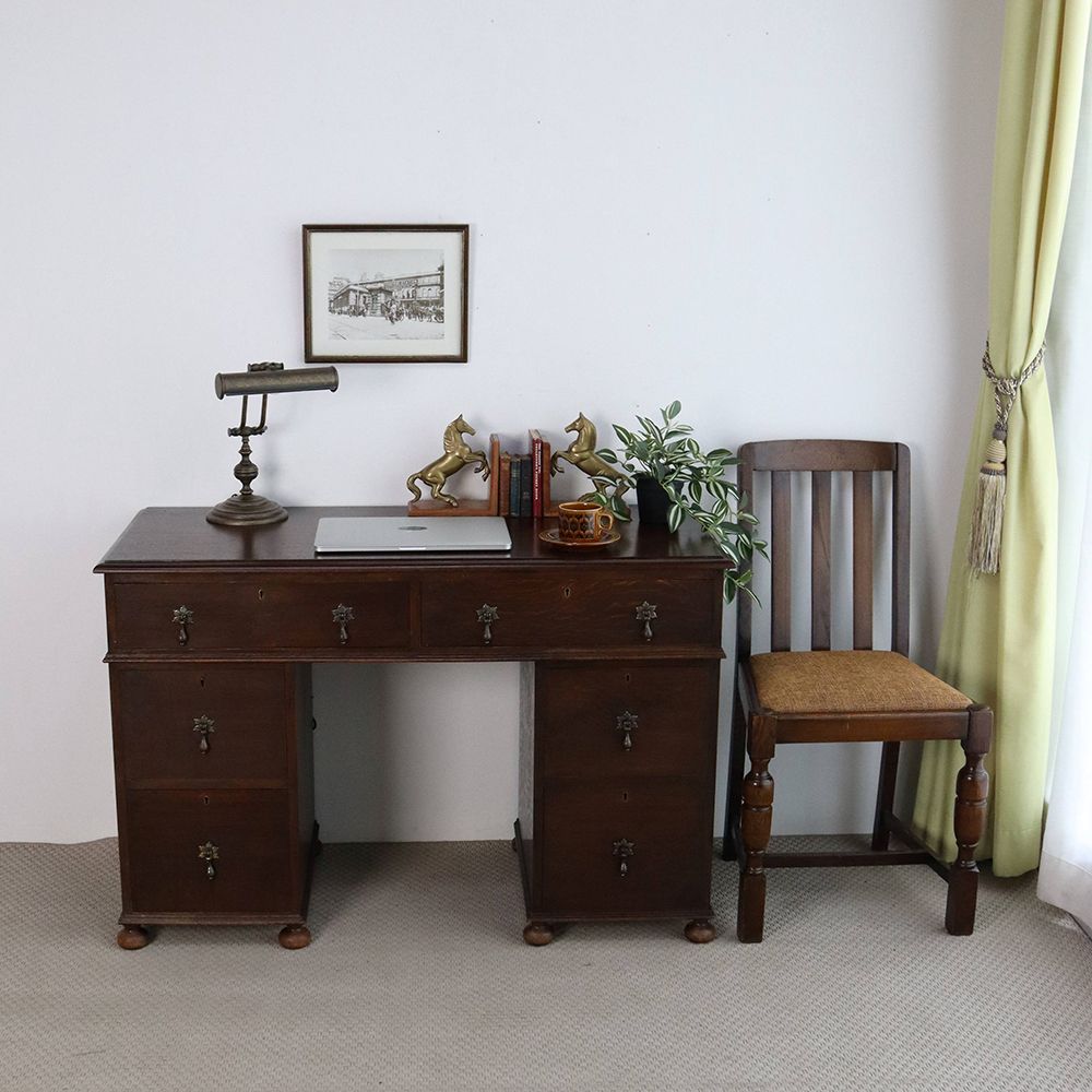 オシャレな把手がアクセント♪ デスク VC109-081