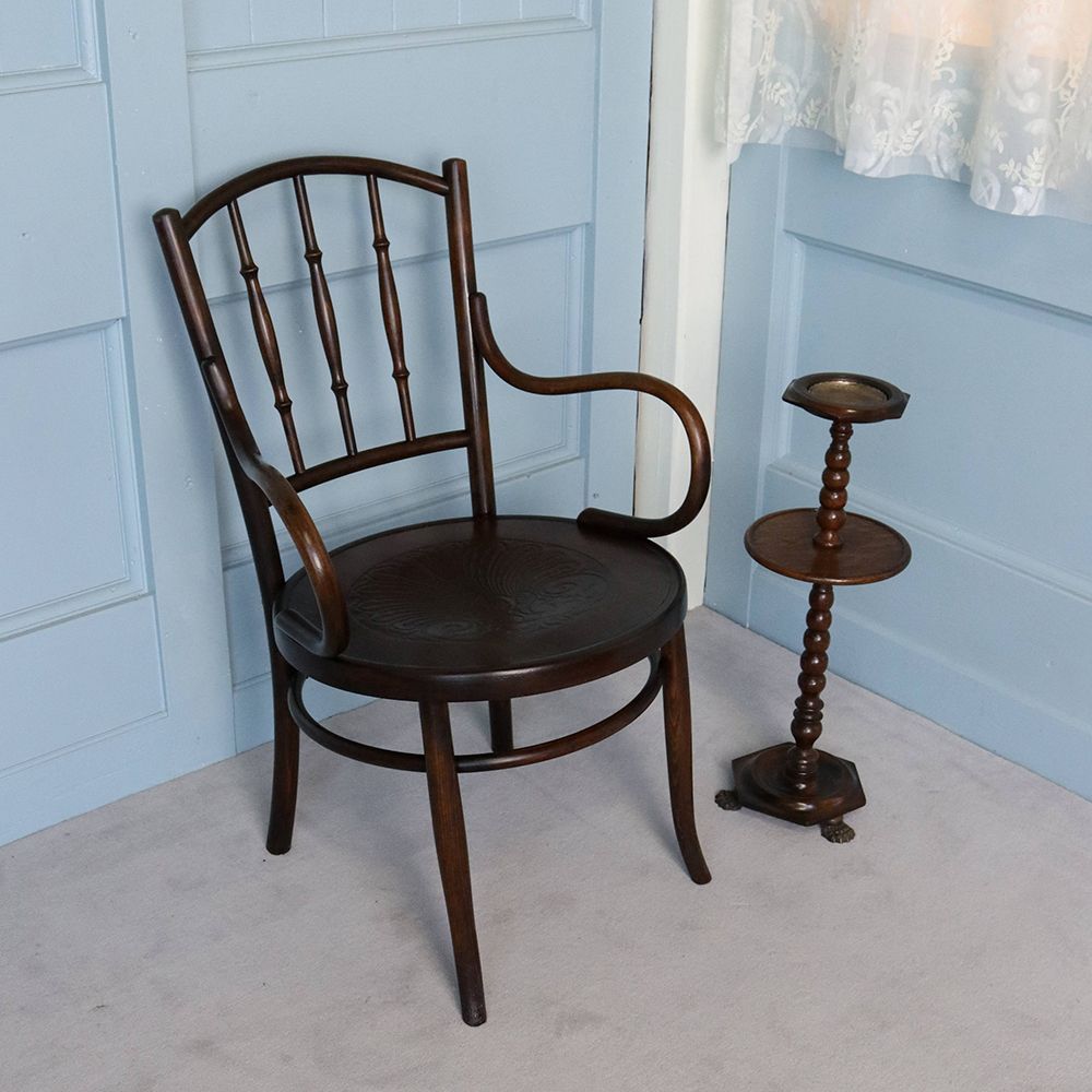 オシャレなアーム付き♪ ベントウッドアームチェア VC109-091