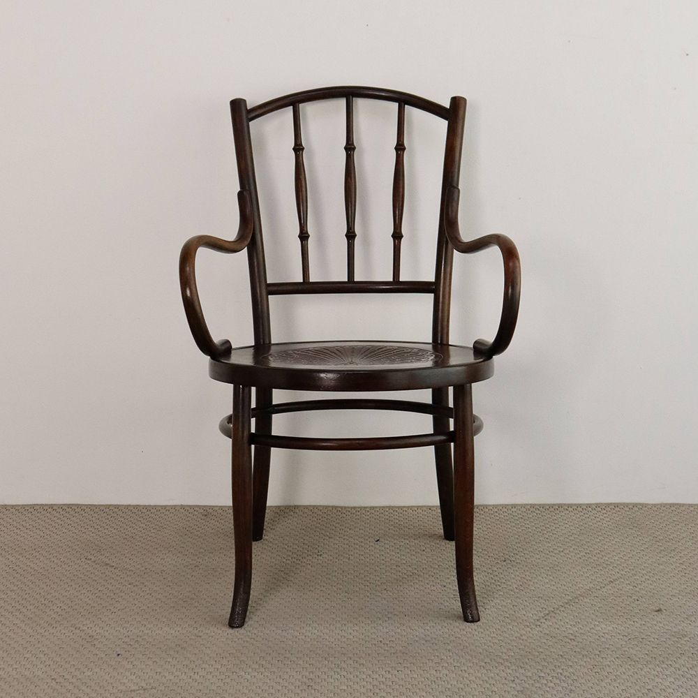 オシャレなアーム付き♪ ベントウッドアームチェア VC109-091