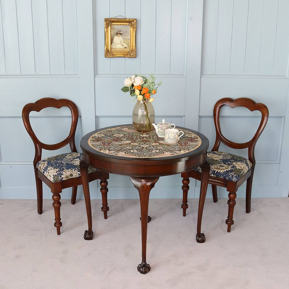 オシャレに1台2役♪ ハーフムーン ゲームテーブル VC109-124MORRIS