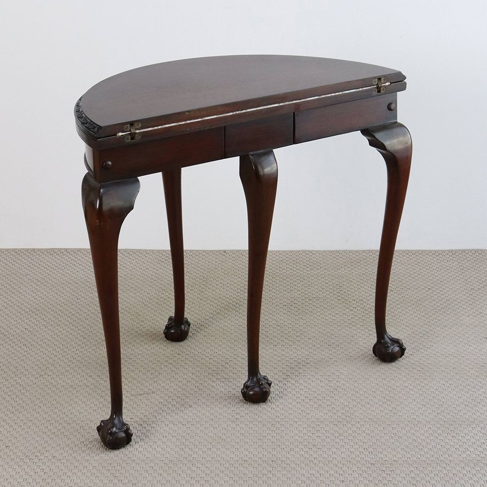 オシャレに1台2役♪ ハーフムーン ゲームテーブル VC109-124MORRIS