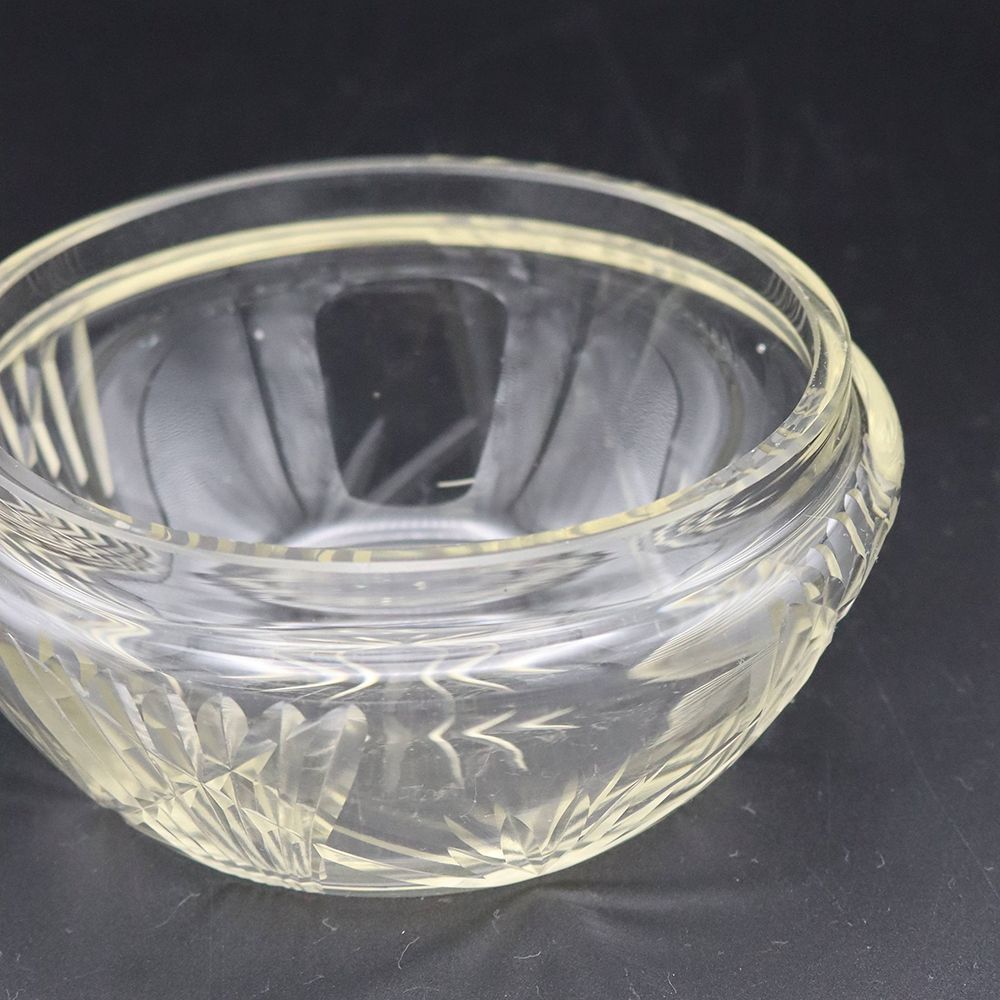カッティングが素敵です♪ ガラス パウダ―ボウル VC109-172024