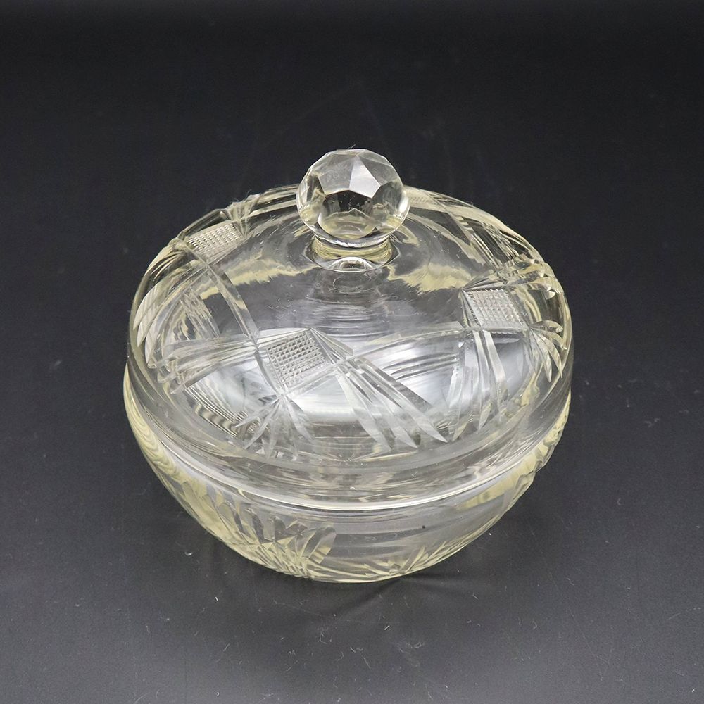 カッティングが素敵です♪ ガラス パウダ―ボウル VC109-172024
