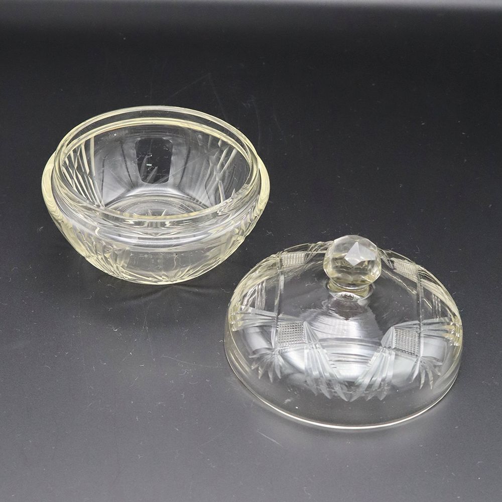 カッティングが素敵です♪ ガラス パウダ―ボウル VC109-172024