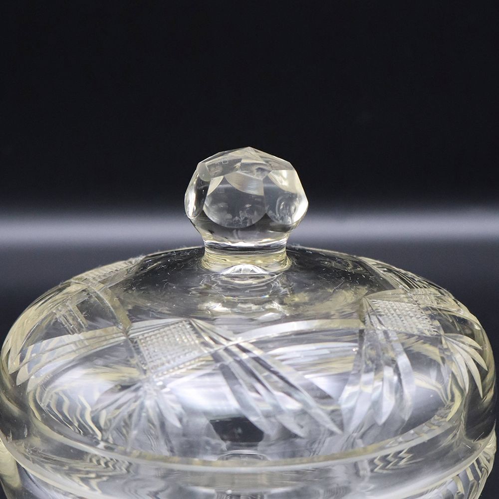 カッティングが素敵です♪ ガラス パウダ―ボウル VC109-172024