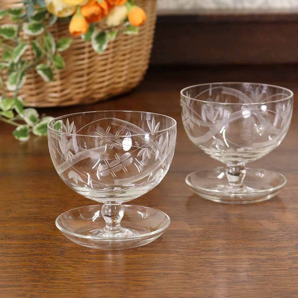 エッチングの装飾がレトロです♪ サンデーグラス VC110-250003