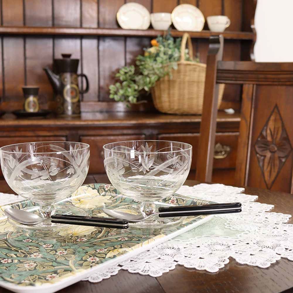 エッチングの装飾がレトロです♪ サンデーグラス VC110-250003