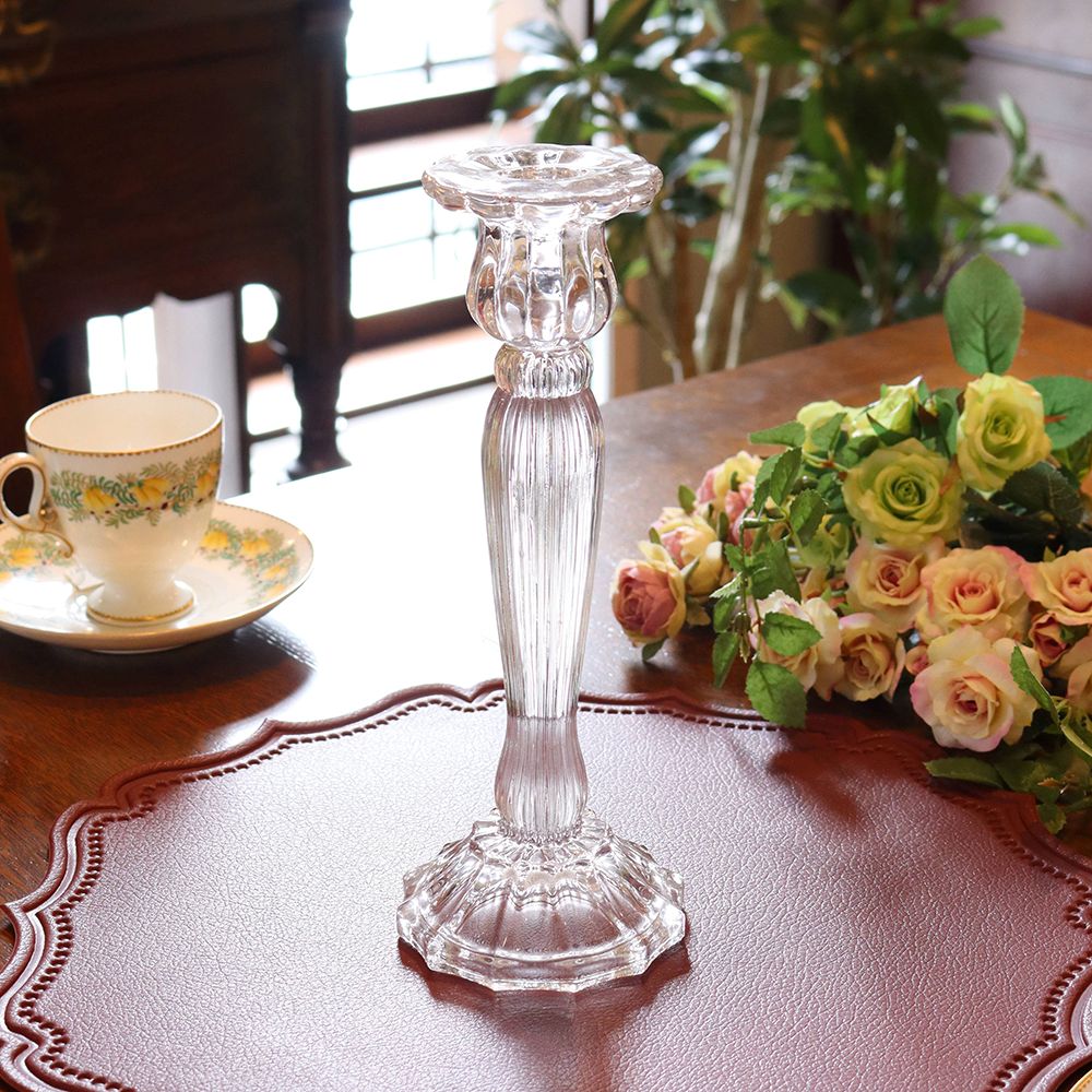 ガラスの煌きを楽しんで♪ ガラスキャンドルスタンド VC111-272003