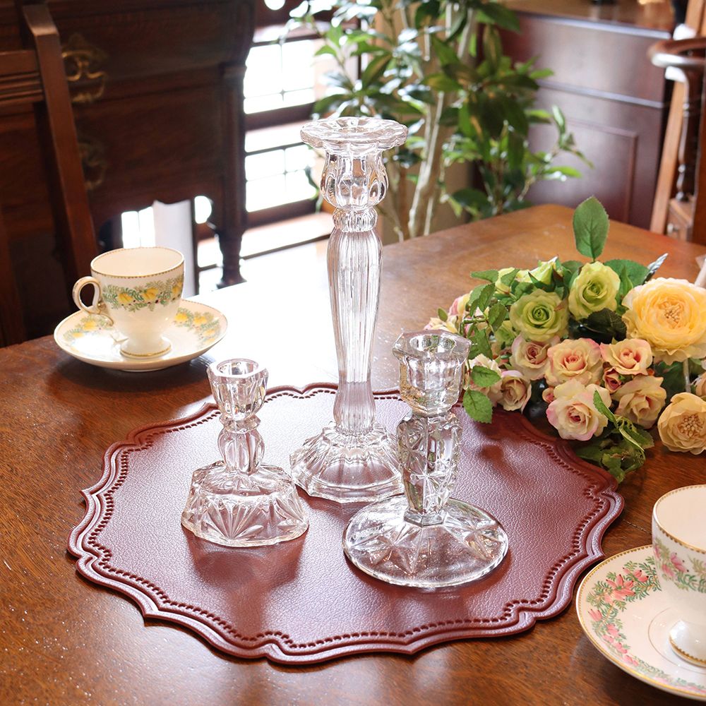 ガラスの煌きを楽しんで♪ ガラスキャンドルスタンド VC111-272003