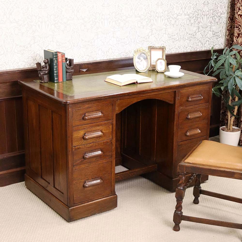 オシャレな革張り天板です♪ デスク VC112-026