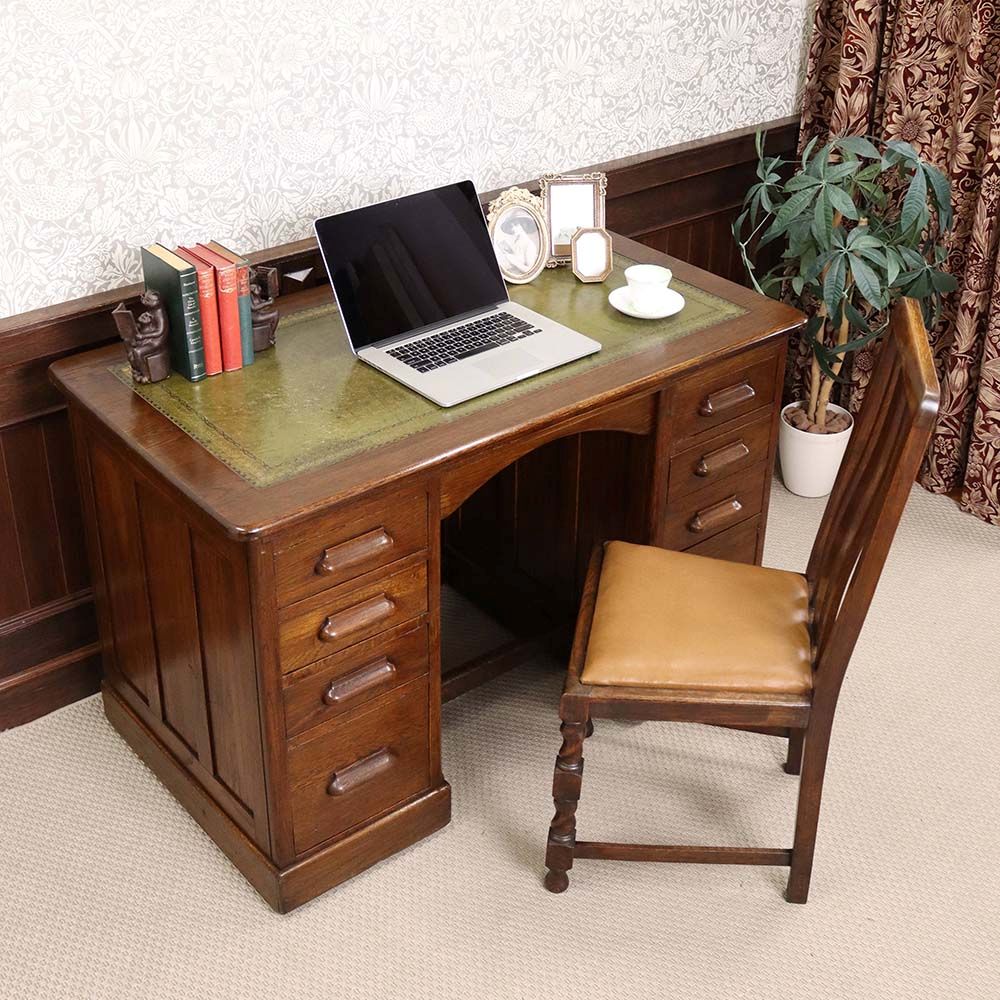 オシャレな革張り天板です♪ デスク VC112-026