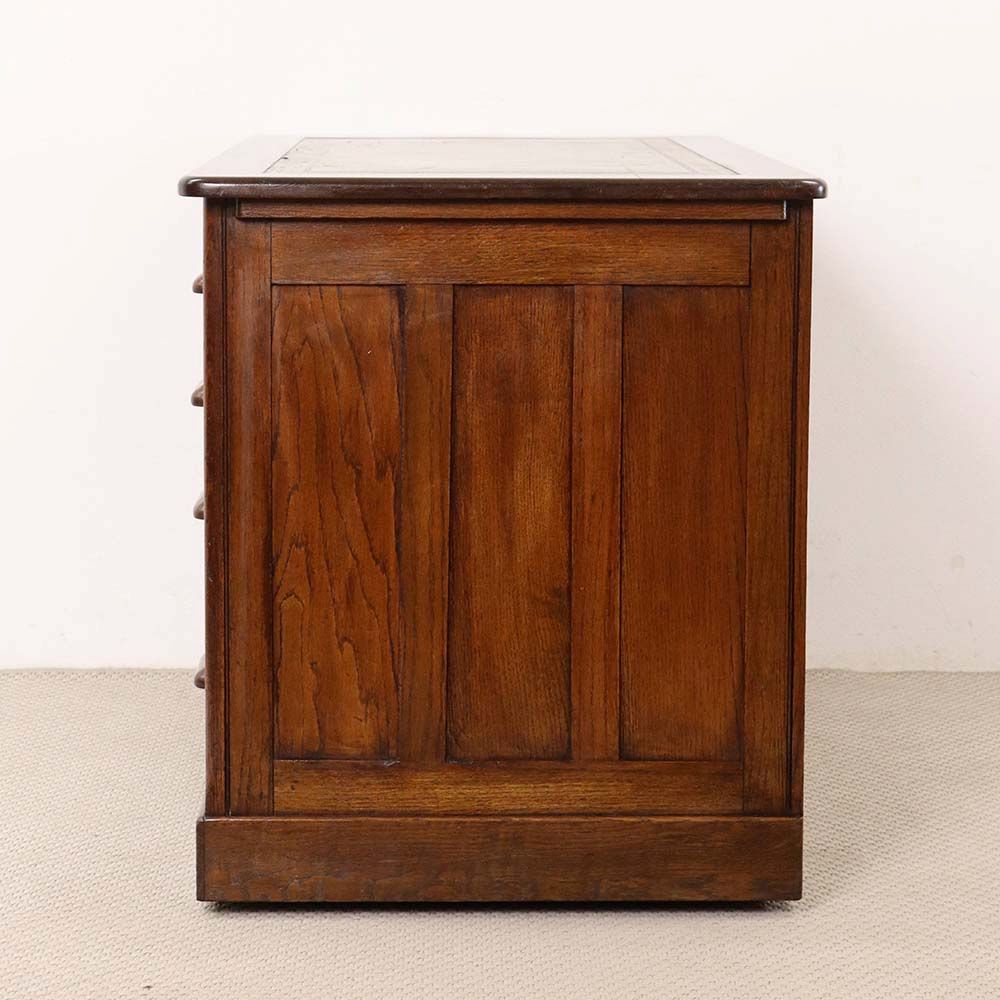 オシャレな革張り天板です♪ デスク VC112-026