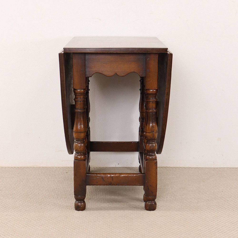 オシャレに揃う挽物細工♪ ゲートレッグテーブル VC112-041002