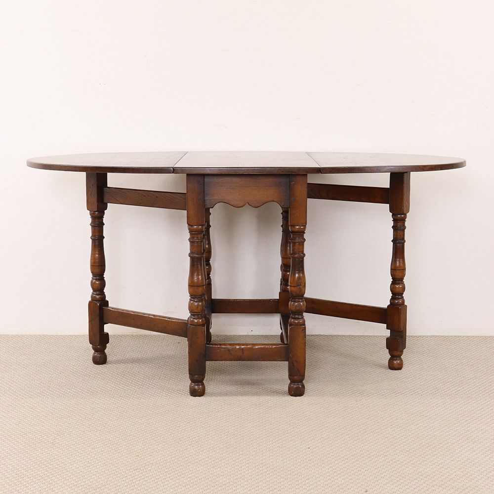 オシャレに揃う挽物細工♪ ゲートレッグテーブル VC112-041002