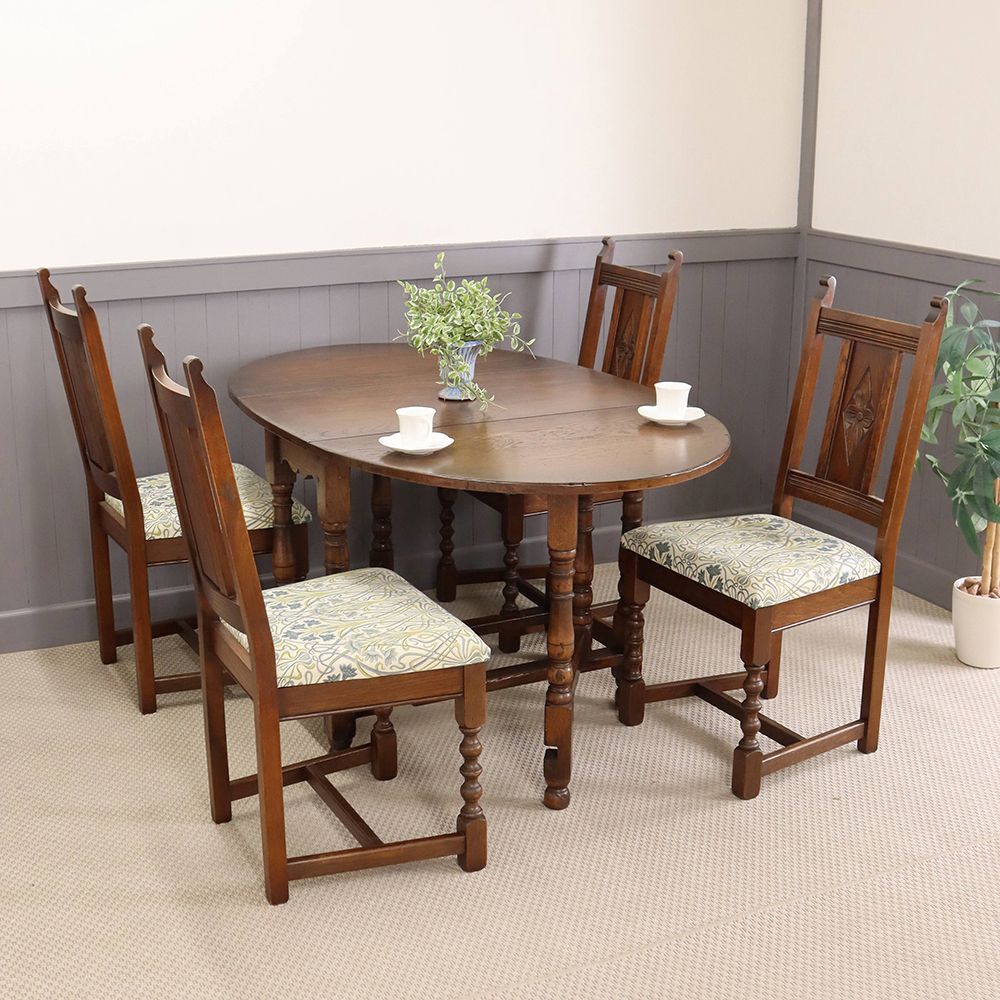 オシャレに揃う挽物細工♪ ゲートレッグテーブル VC112-041002