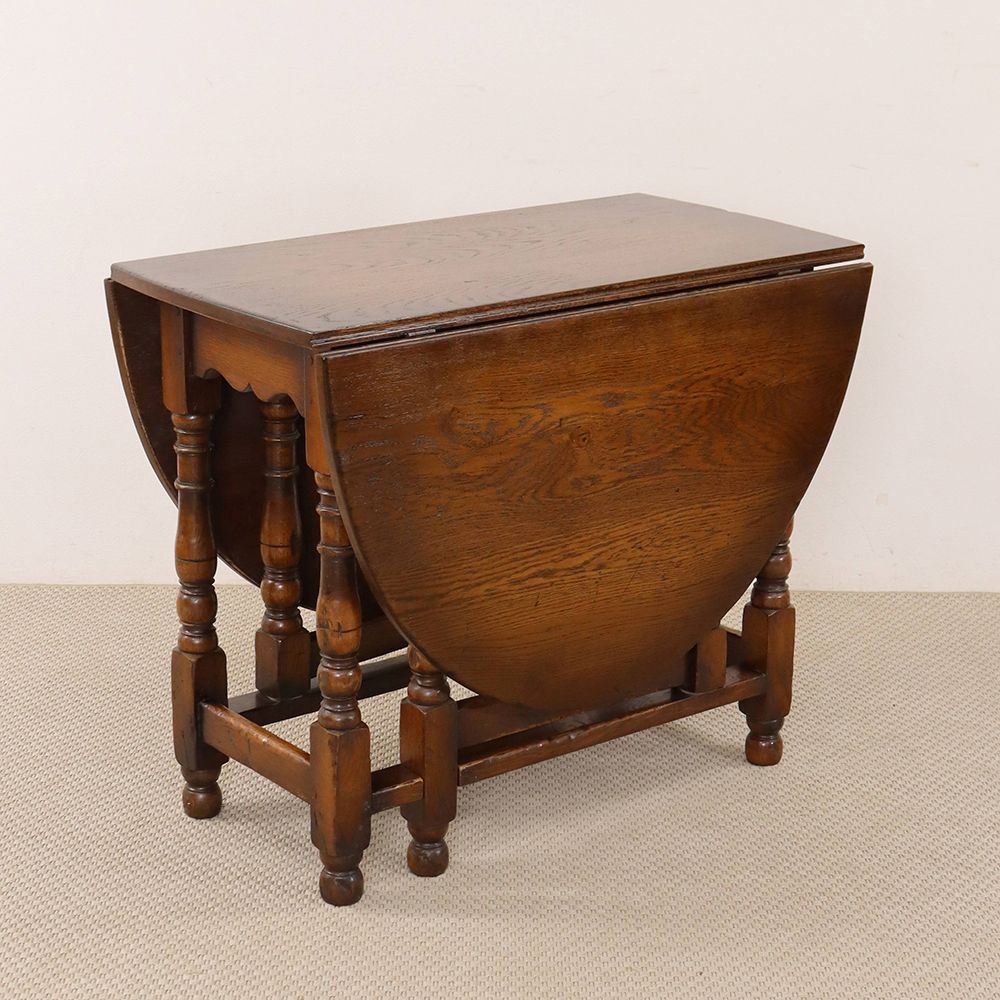 オシャレに揃う挽物細工♪ ゲートレッグテーブル VC112-041002