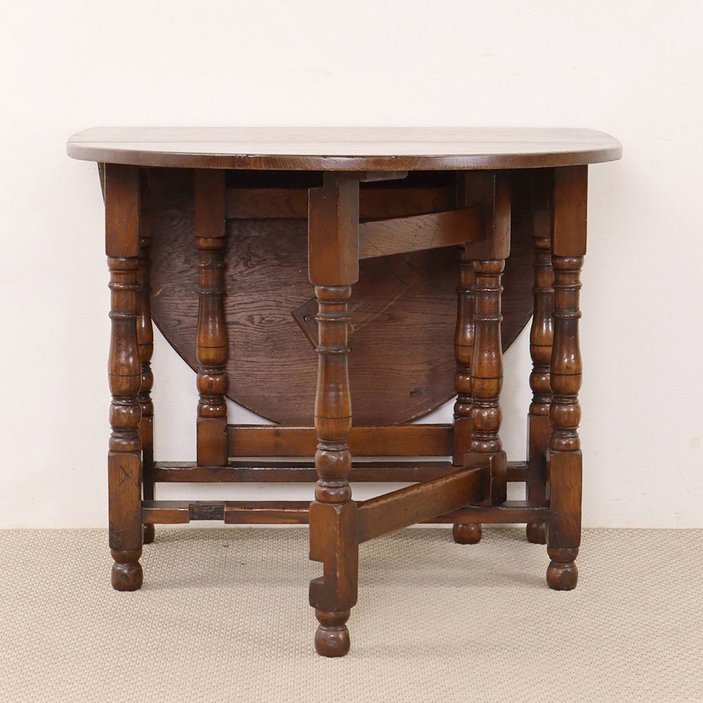 オシャレに揃う挽物細工♪ ゲートレッグテーブル VC112-041002