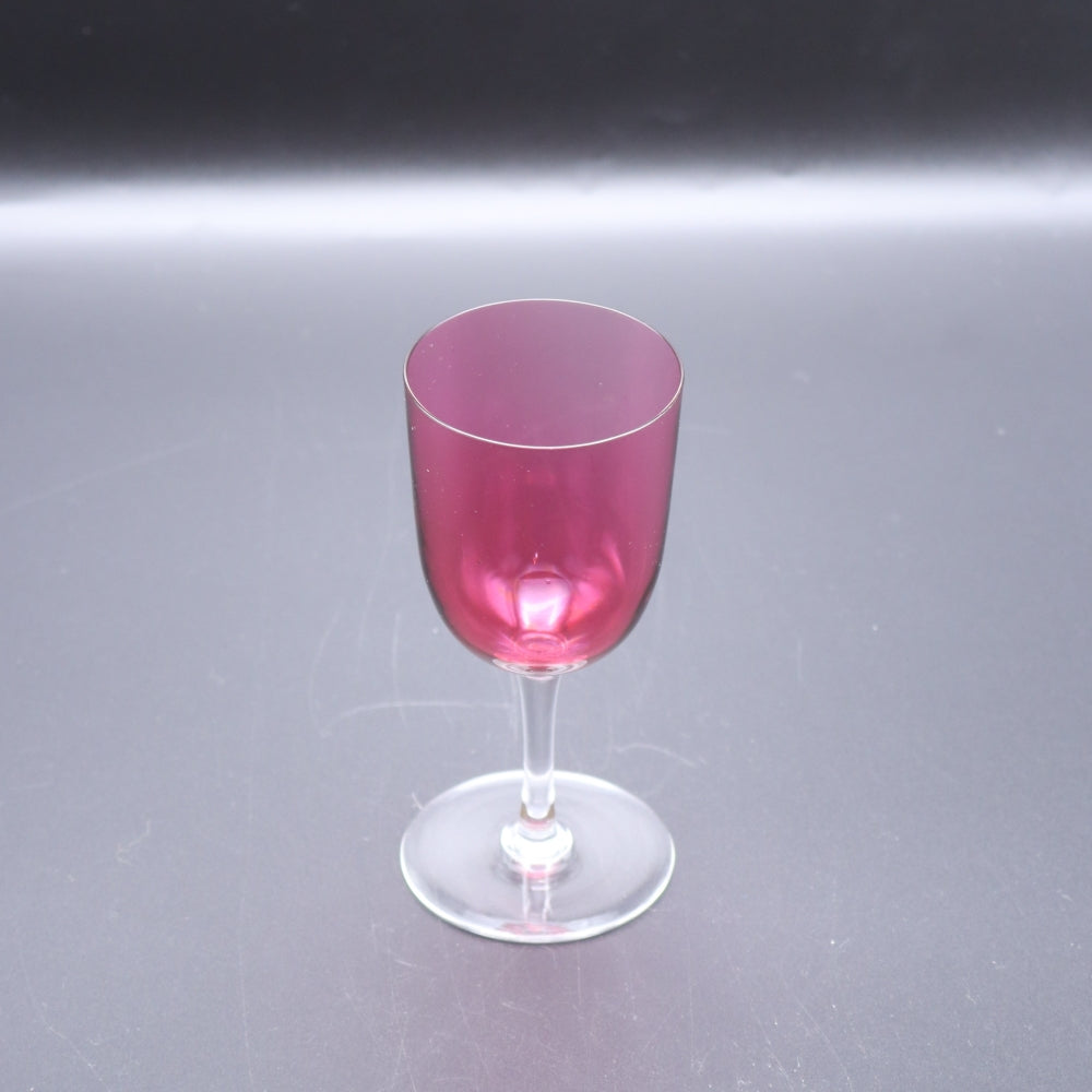 食前酒用の小ぶりなサイズ♪ アンティーククランベリーグラス VC113-190001