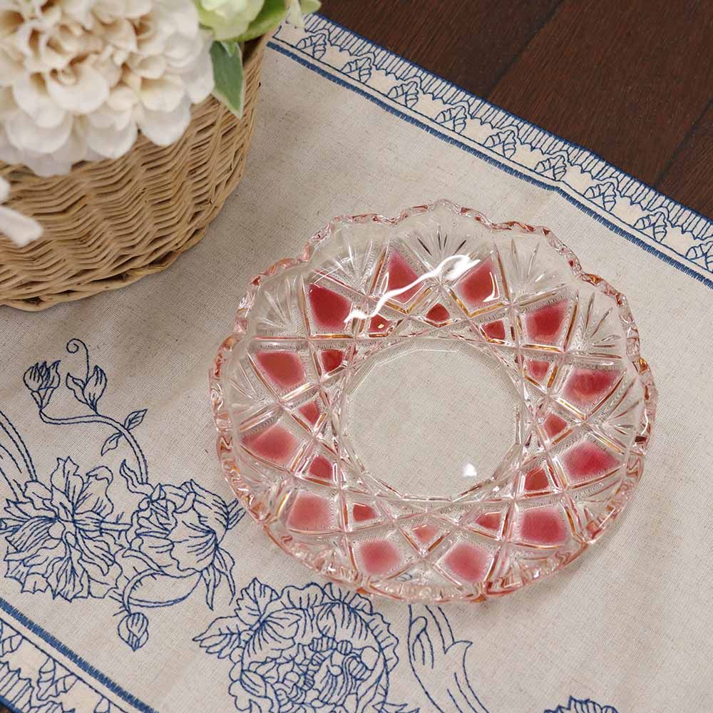 オシャレな挿し色♪ ガラスディッシュ VC113-258009