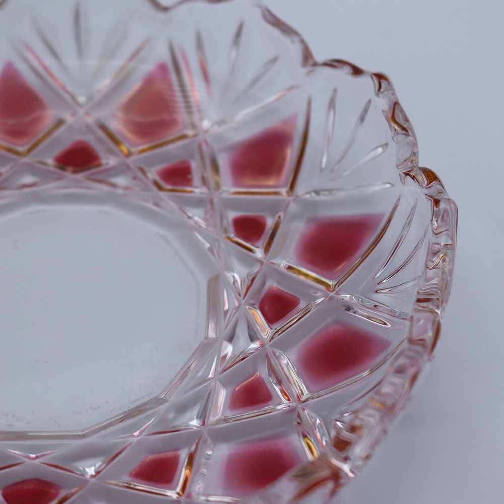 オシャレな挿し色♪ ガラスディッシュ VC113-258009