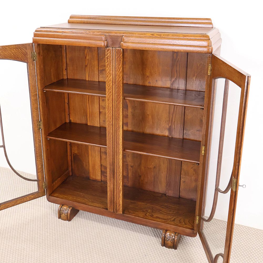 心惹かれる可憐な彫りの装飾♪ ブックケース VC114-059