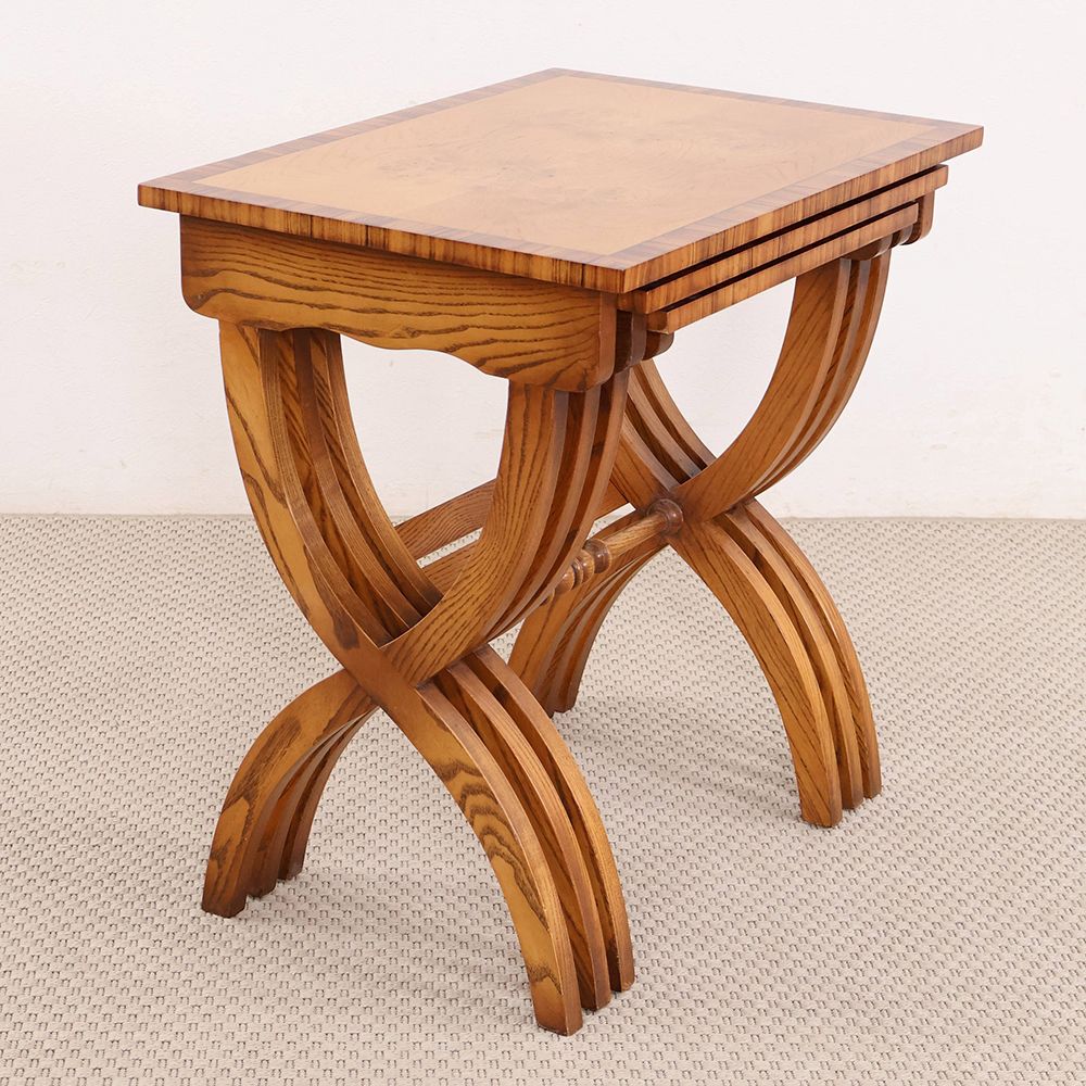 X型の脚がチャームポイント♪ ネストテーブル VC114-096