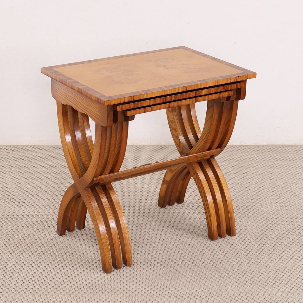 X型の脚がチャームポイント♪ ネストテーブル VC114-096