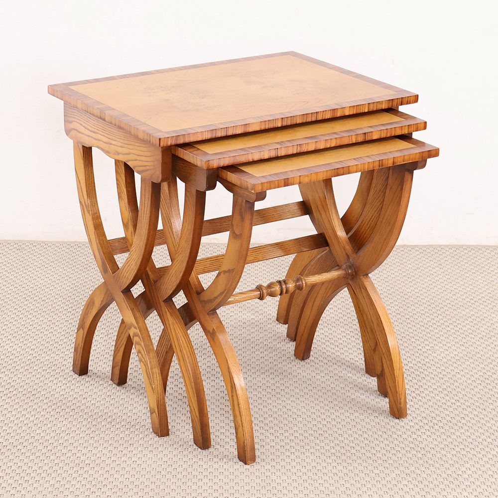 X型の脚がチャームポイント♪ ネストテーブル VC114-096