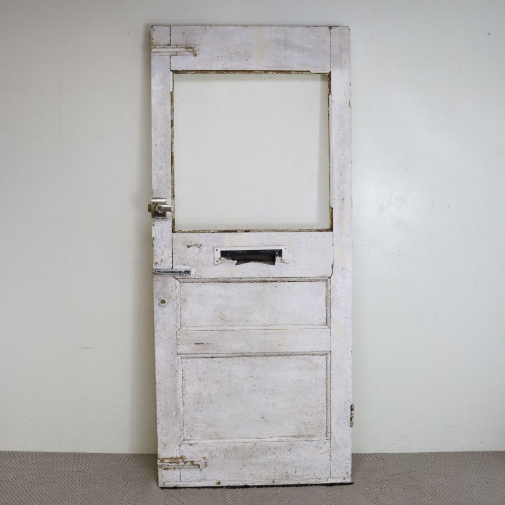 ガラスを組み合わせて理想のドアに♪ 英国アンティークドア(ガラスなしフレームのみ) VC75-069