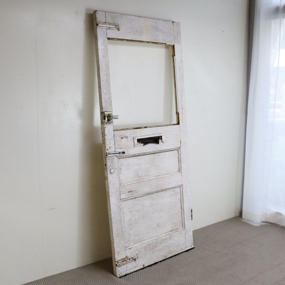 ガラスを組み合わせて理想のドアに♪ 英国アンティークドア(ガラスなしフレームのみ) VC75-069