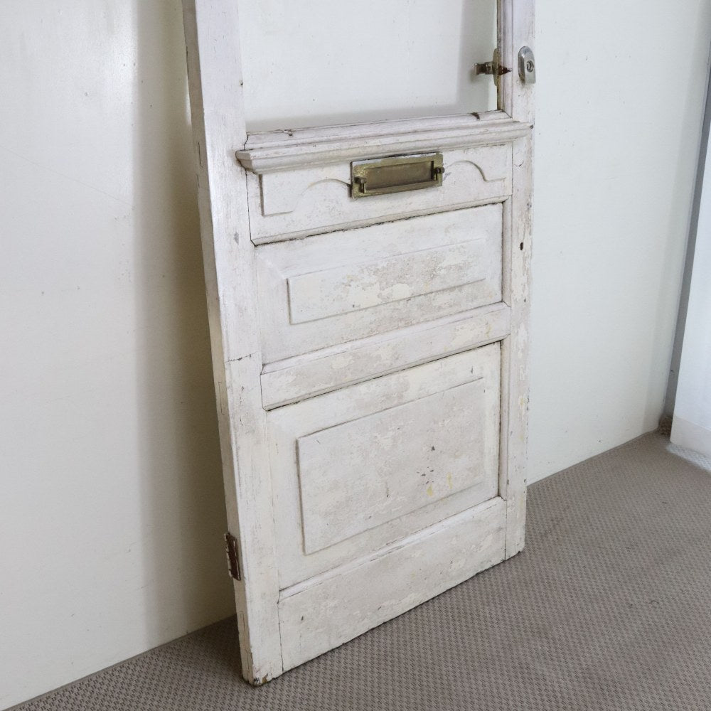 ガラスを組み合わせて理想のドアに♪ 英国アンティークドア(ガラスなしフレームのみ) VC75-069