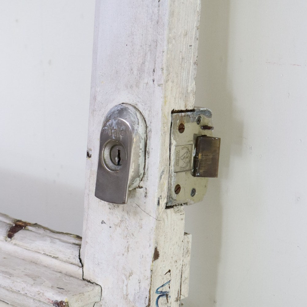 ガラスを組み合わせて理想のドアに♪ 英国アンティークドア(ガラスなしフレームのみ) VC75-069