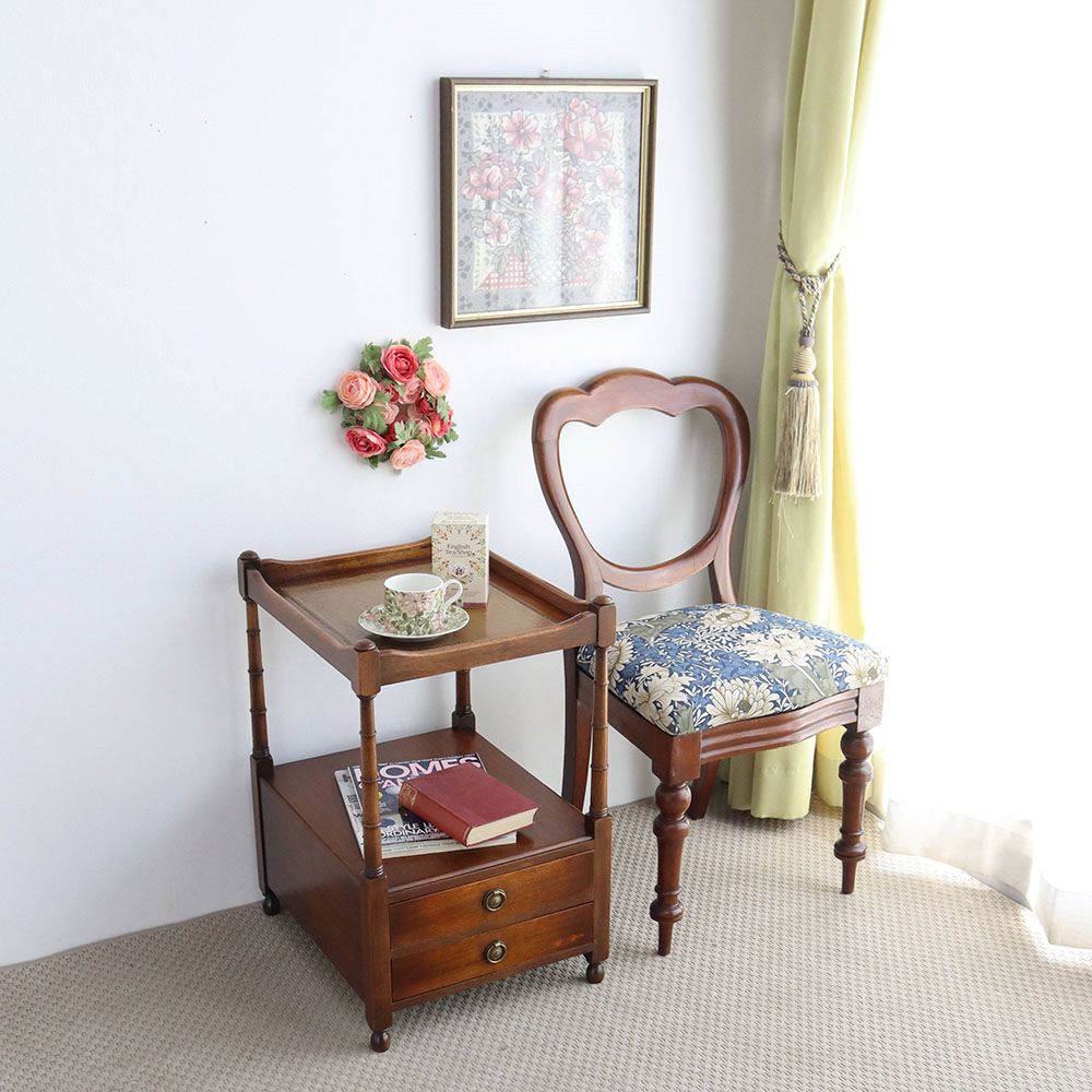 オシャレな革張りテーブル♪ サイドテーブル VC94-073