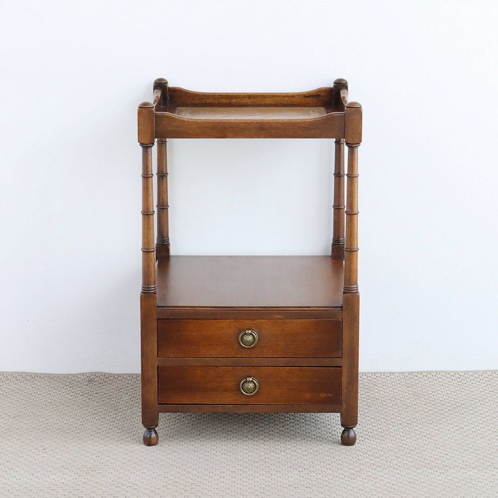 オシャレな革張りテーブル♪ サイドテーブル VC94-073