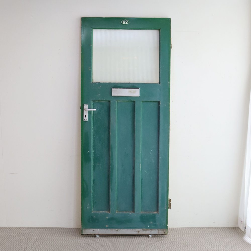 レトロなモールガラスが素敵♪ 英国アンティーク・ガラスドア VCTO