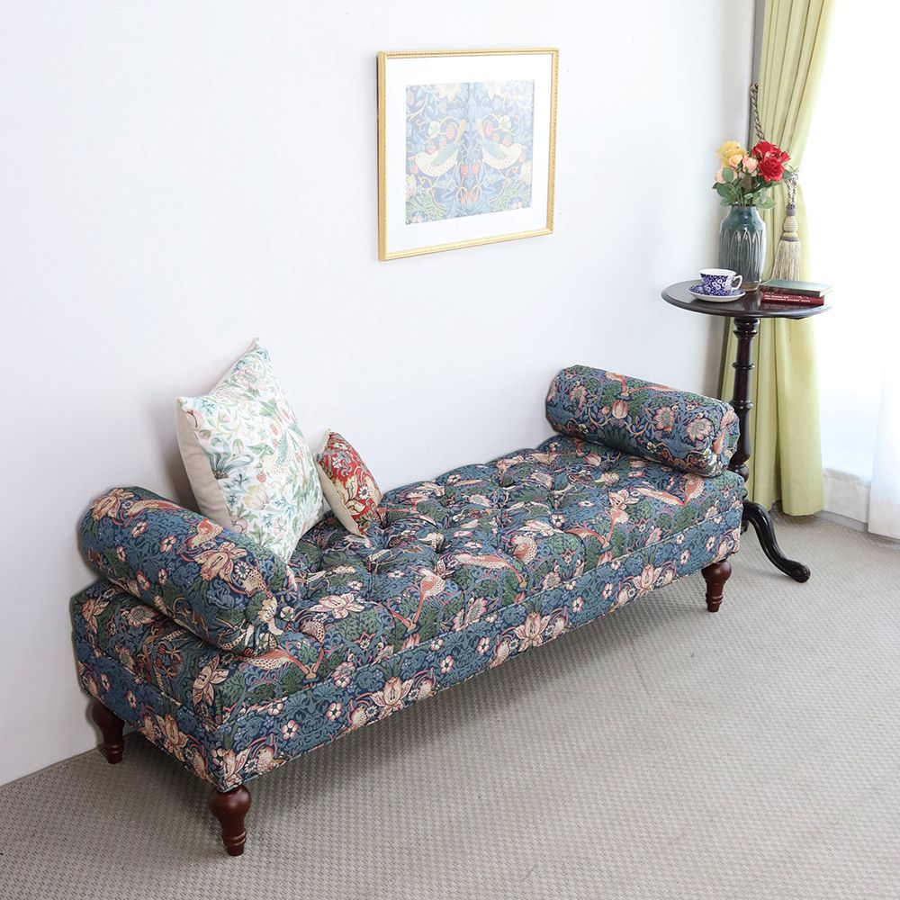 オシャレな彩りのイチゴドロボウ♪ ボルスターベンチ VI1-36005BB-VI02