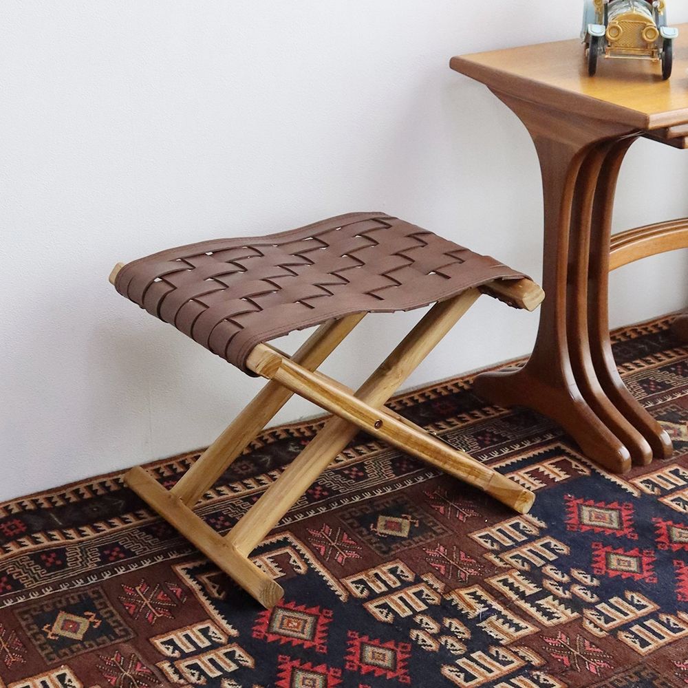 カッコいい本革スツール♪ MR.ONE WR2-LOG001