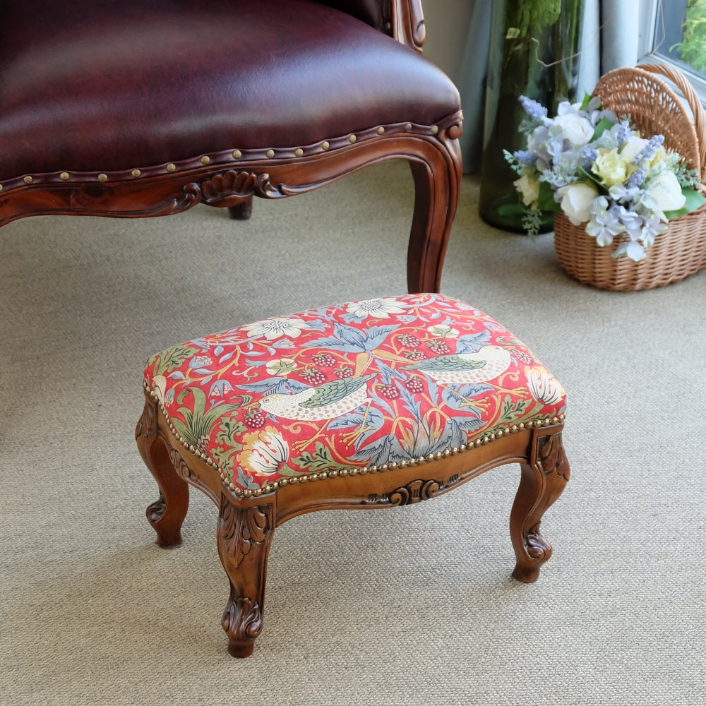 ベンチスツール いちご泥棒 ベスト・オブ・モリス 猫脚 イタリア セミ