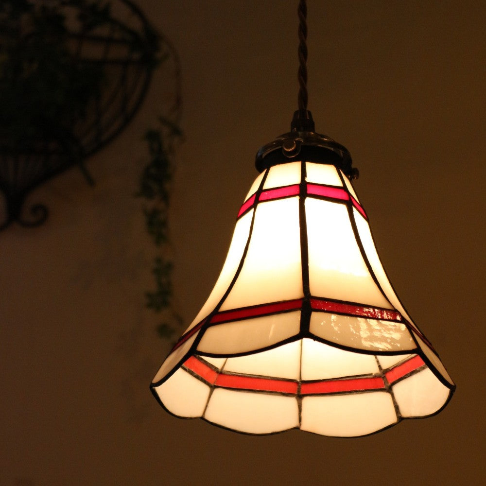 インテリアを素敵に仕上げるアクセント♪ ステンドグラスのペンダントランプセット【灯具A】 AS2-AW-0065WH-TG06A