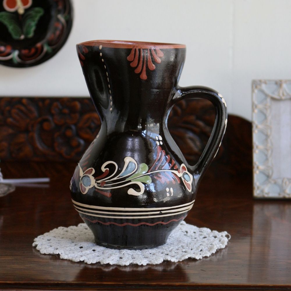 オシャレなフォルム♪ ヴィンテージ セラミックジャグ(ハンガリー製) BR1-HU20-082-001
