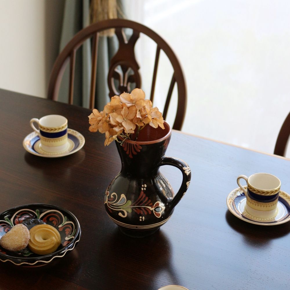 オシャレなフォルム♪ ヴィンテージ セラミックジャグ(ハンガリー製) BR1-HU20-082-001