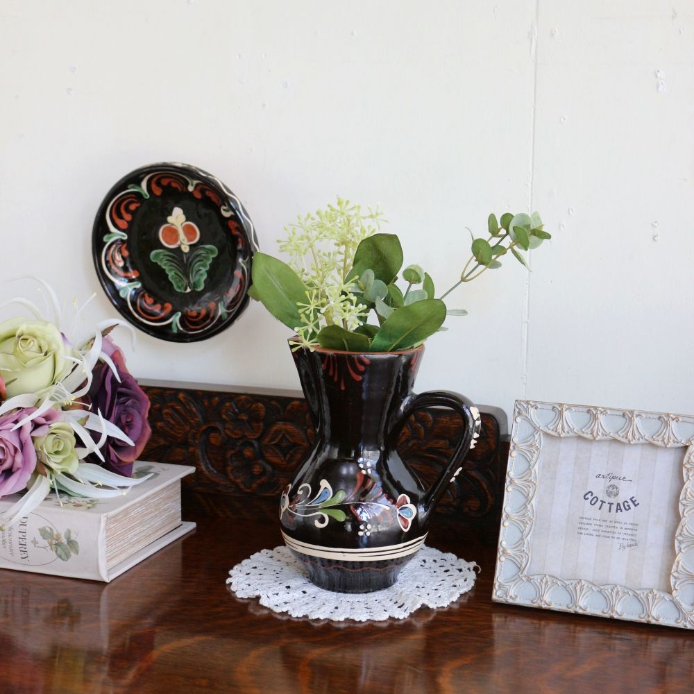 オシャレなフォルム♪ ヴィンテージ セラミックジャグ(ハンガリー製) BR1-HU20-082-002