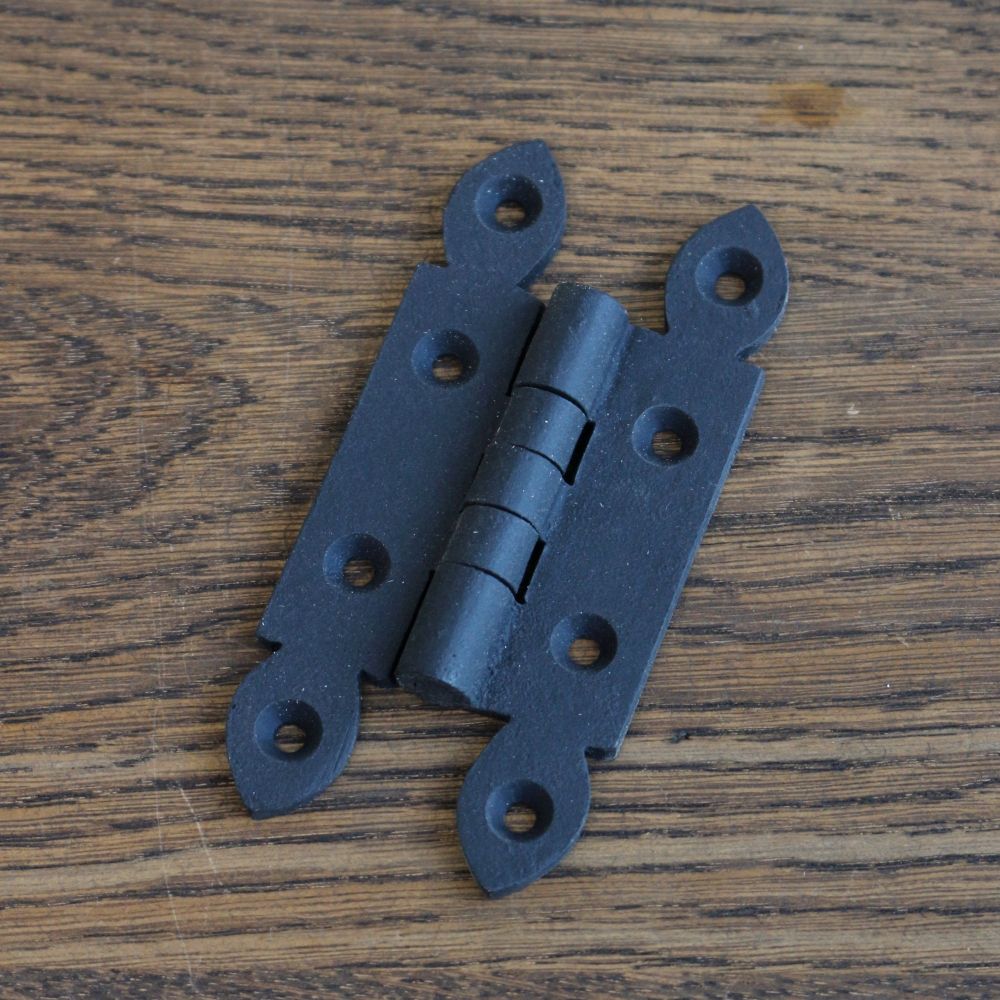 オシャレなデザインです♪ ブラス 飾り丁番 ブラック DV1-HI310BK