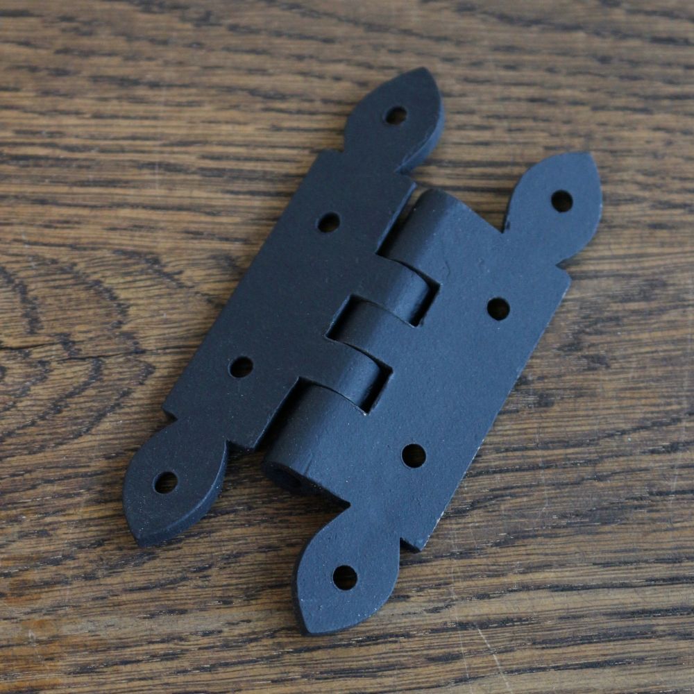 オシャレなデザインです♪ ブラス 飾り丁番 ブラック DV1-HI310BK