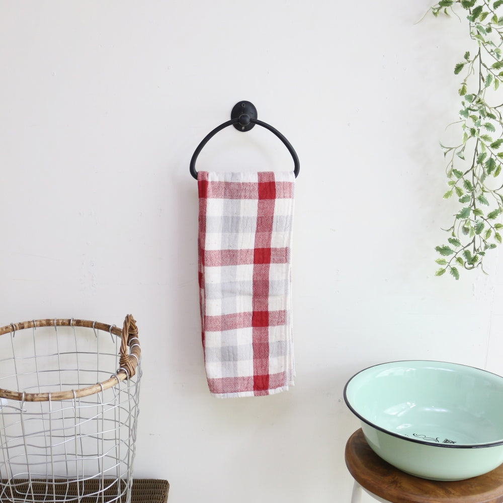 オシャレなマットブラック♪ タオル掛け(Q TOWEL RING BK) DV1-TR510BK