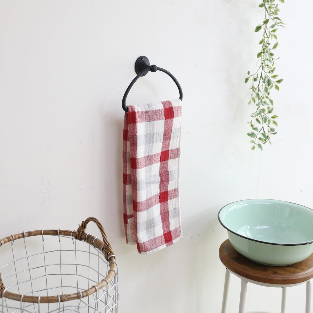 オシャレなマットブラック♪ タオル掛け(Q TOWEL RING BK) DV1-TR510BK